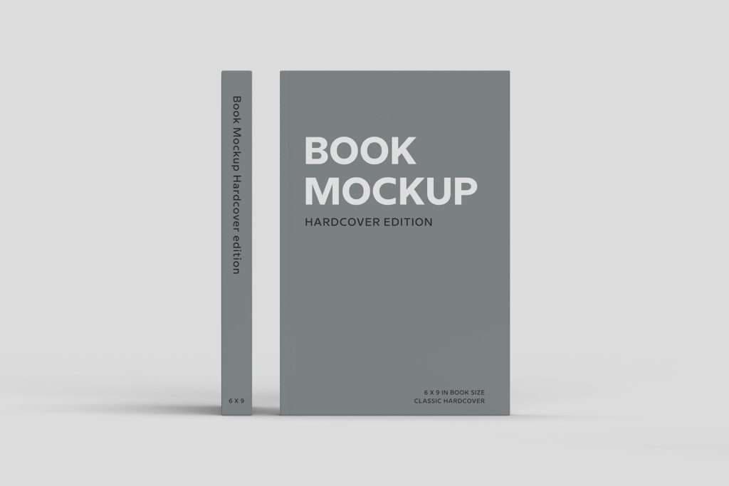 ブックカバー クラシックなハードカバーブック型モックアップ