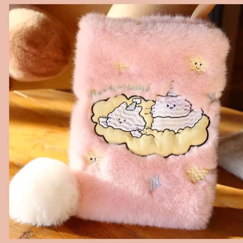 もふもふ雲の上の猫ちゃんブックカバー 【雲の上に乗っかるかわうさぎ】