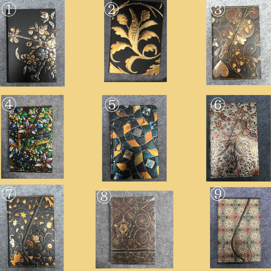 ブックカバー 芸術的手帳 古文書