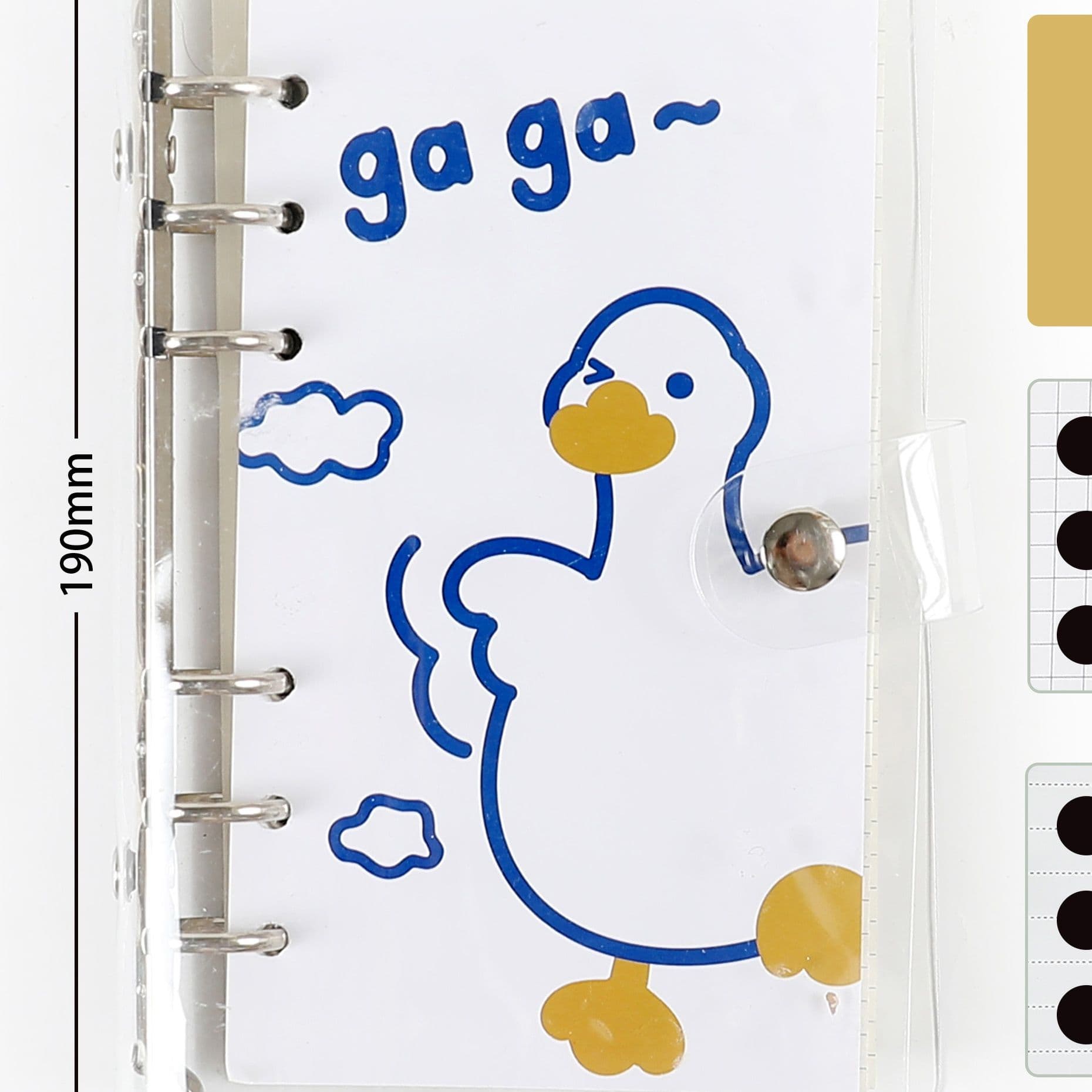 ブックカバー かわいい動物柄透明システム手帳