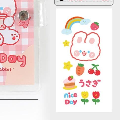 ブックカバー かわいい動物柄透明システム手帳