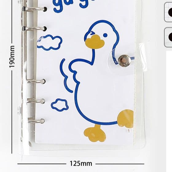 ブックカバー かわいい動物柄透明システム手帳