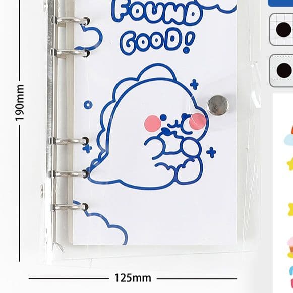 ブックカバー かわいい動物柄透明システム手帳