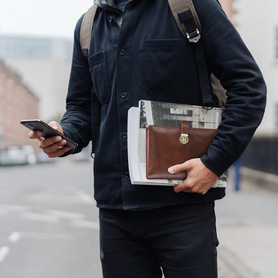 ブックカバー A5サイズ 本革ビジネス手帳カバー