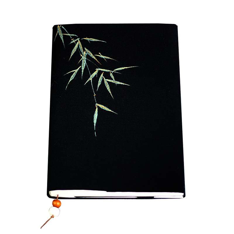 竹影刺繍入り和風ブックカバー