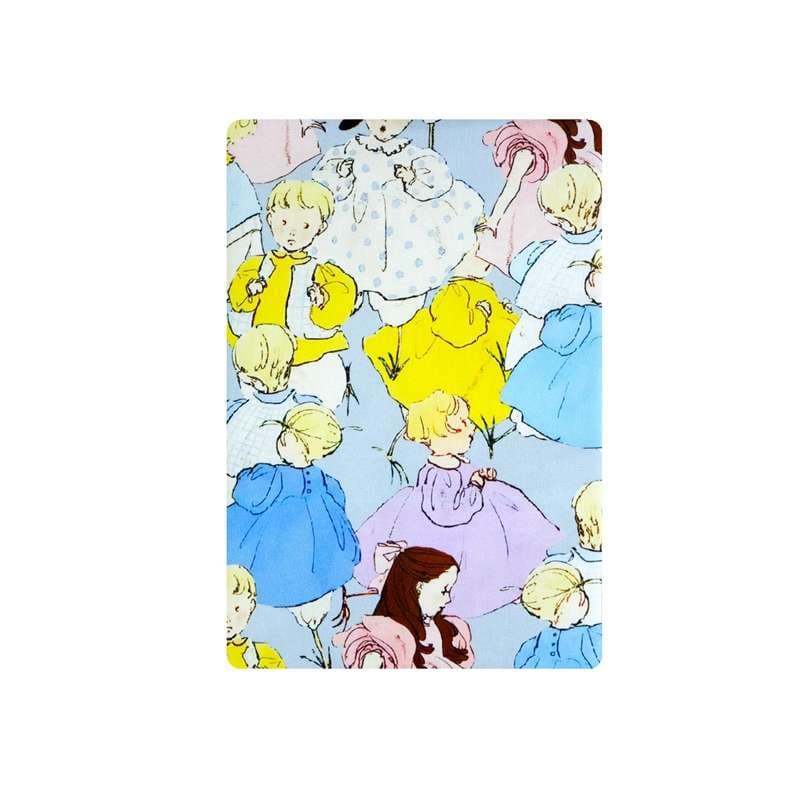 子供たちの群れ柄ブックカバー布
