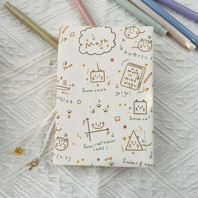 数学猫ちゃん落書きブックカバー