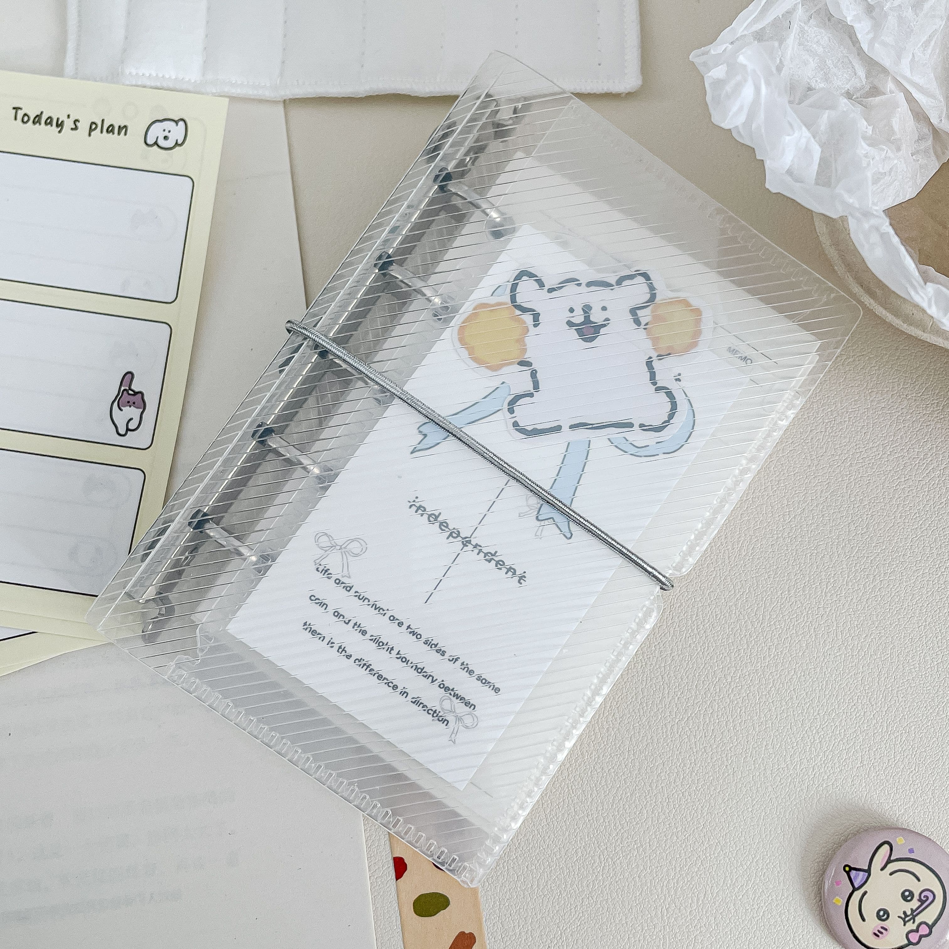 ブックカバー 手帳を彩る半透明ブックカバー