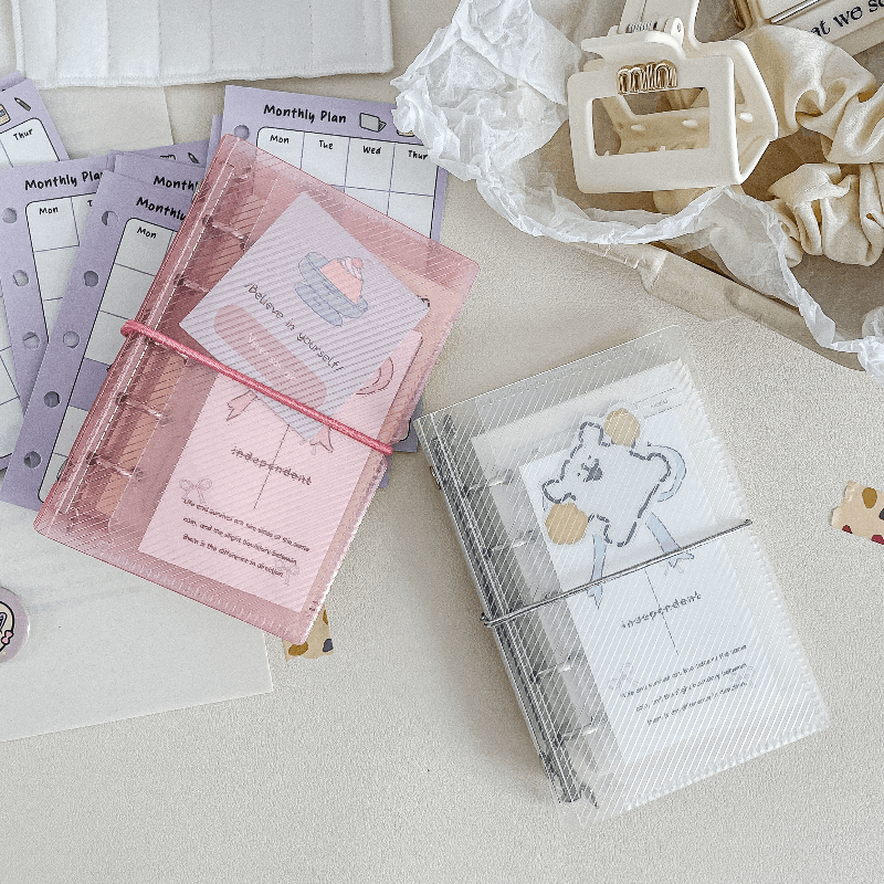 ブックカバー 手帳を彩る半透明ブックカバー