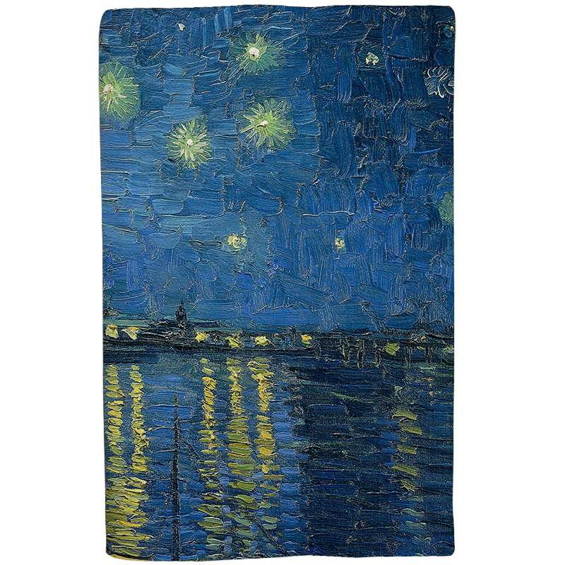 星月夜の河畔ブックカバー
