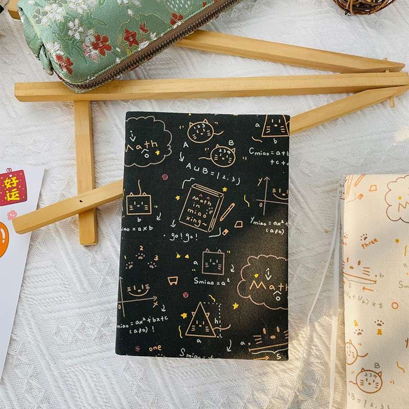 数学猫ちゃん落書きブックカバー