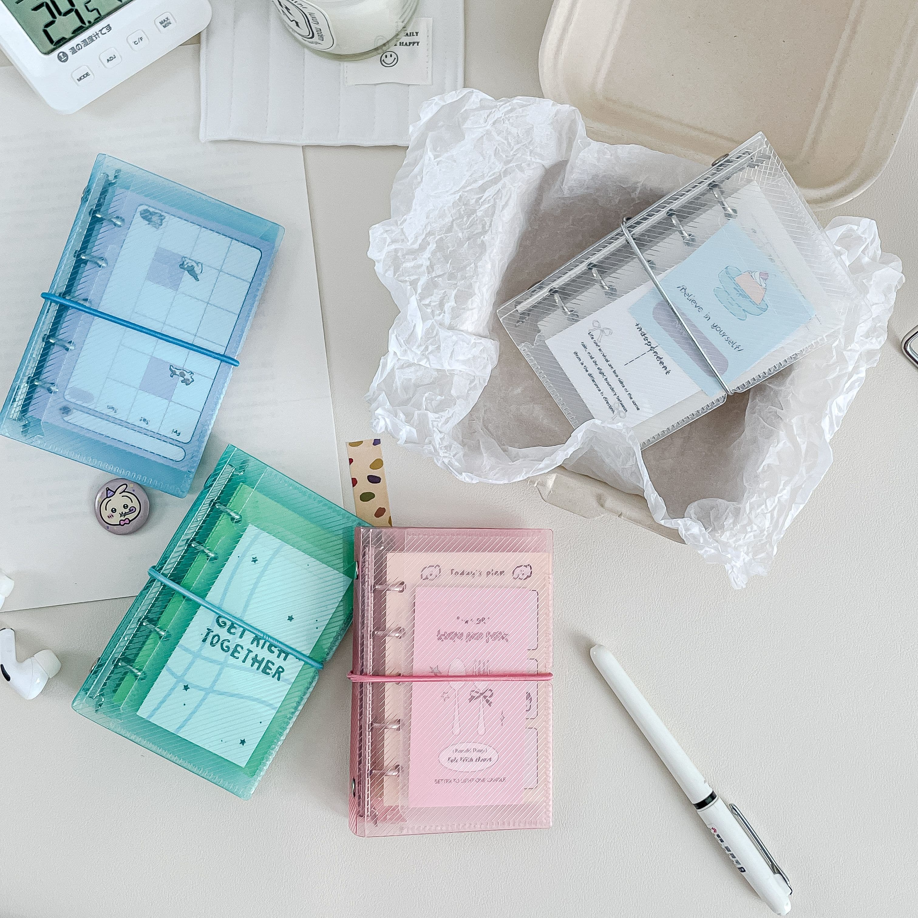 ブックカバー 手帳を彩る半透明ブックカバー