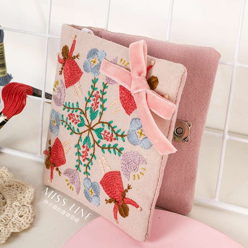 刺繍フラワーガーデンブックカバー刺繍セット DIY用