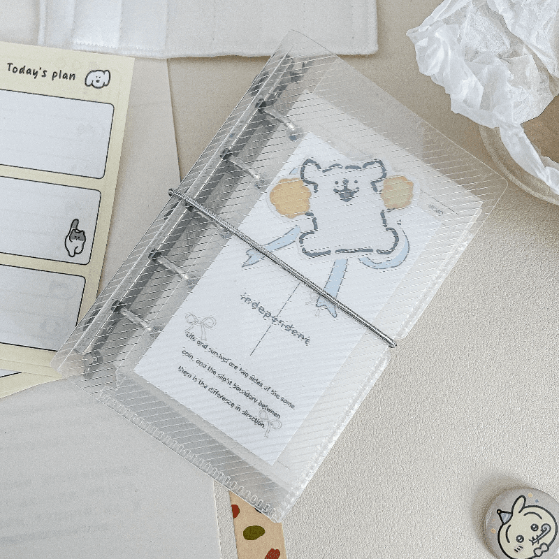 ブックカバー 手帳を彩る半透明ブックカバー