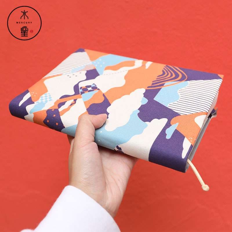 幾何学模様の抽象アートブックカバー