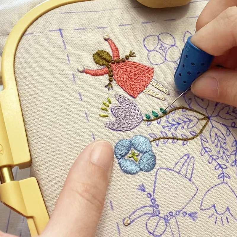 刺繍フラワーガーデンブックカバー刺繍セット DIY用