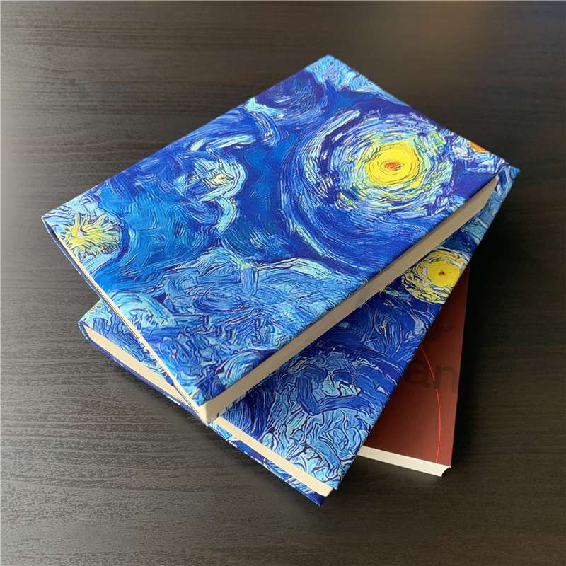 ゴッホ風星月夜ブックカバー