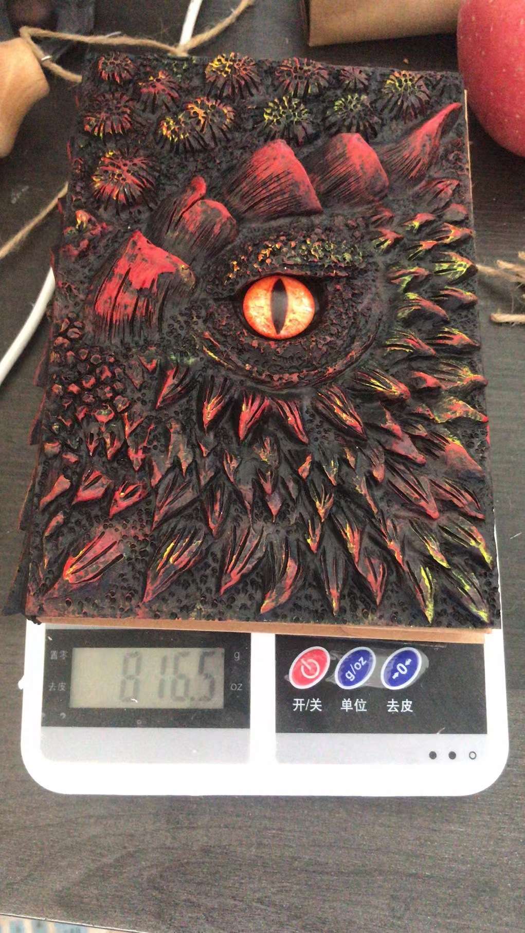 ブックカバー ドラゴンの目 立体装飾ノート