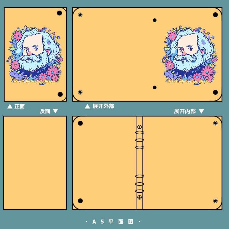 ブックカバー 思想家の花園ノート