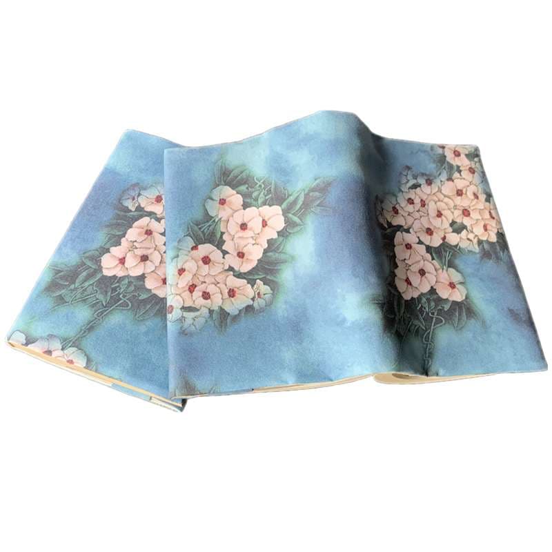 花柄刺繍入り和風ブックカバー