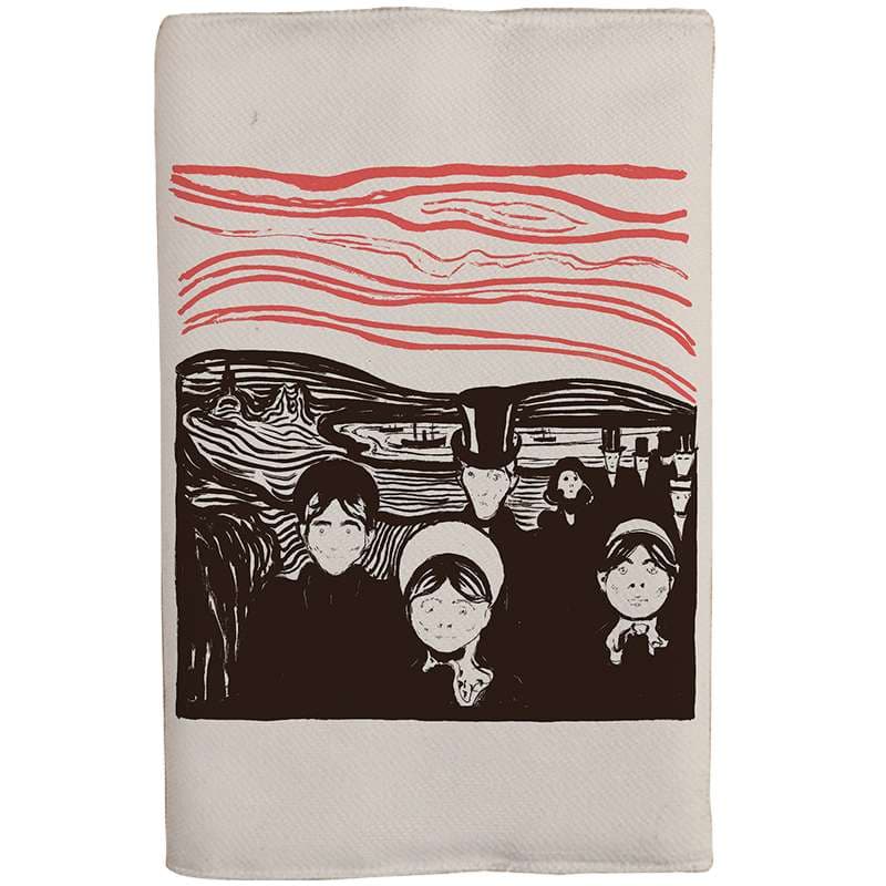 叫びの絵画風ブックカバー