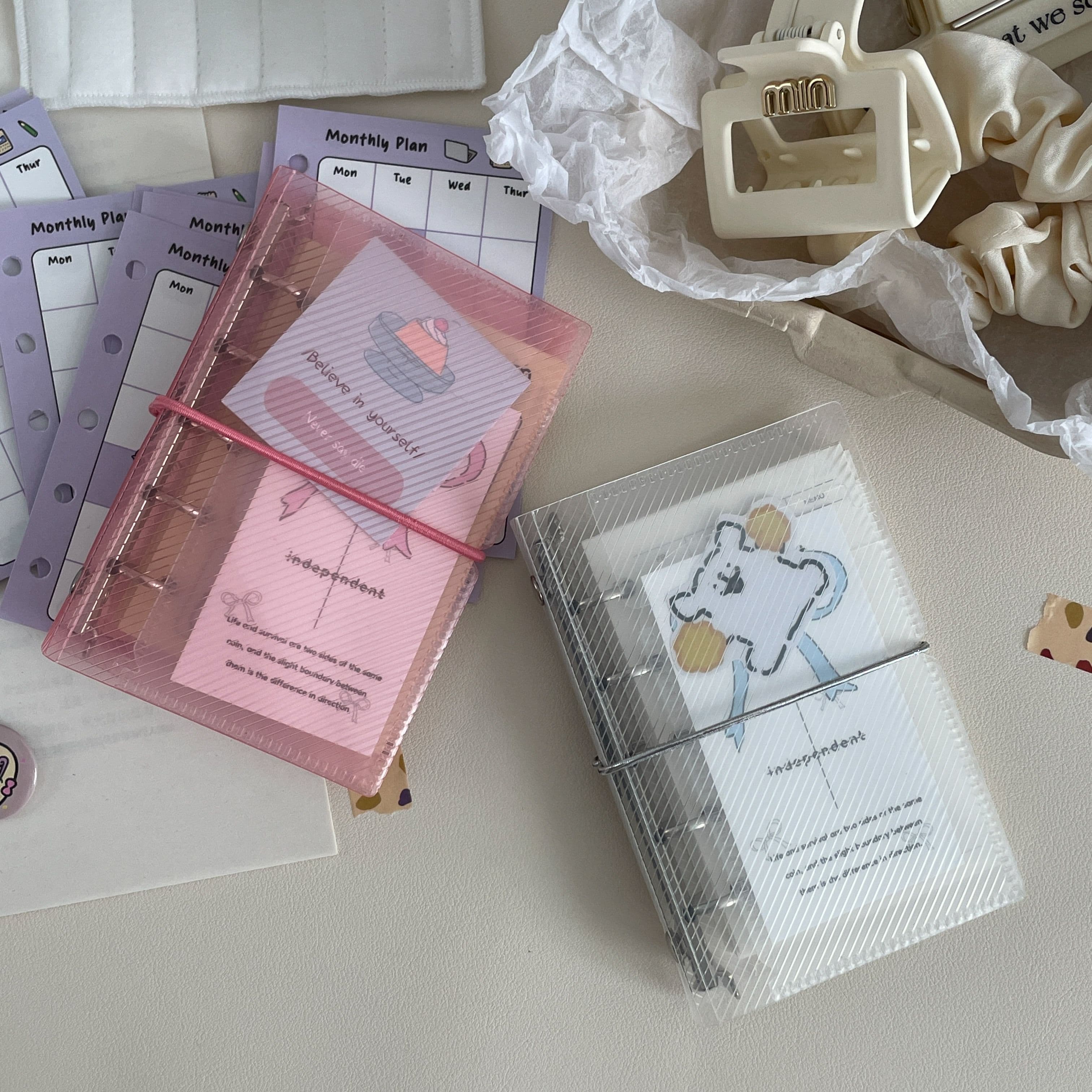 ブックカバー 手帳を彩る半透明ブックカバー