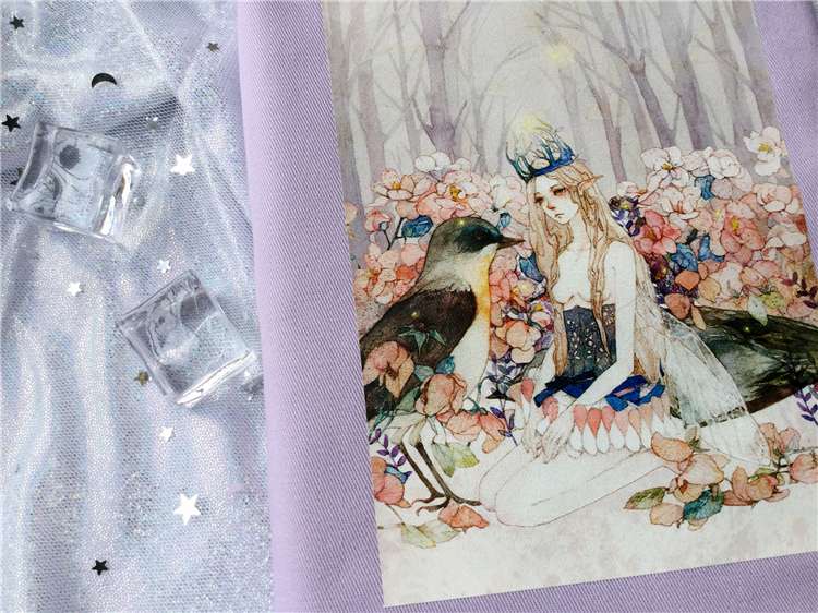 幻想的な乙女の物語ブックカバー A5（ビジネス書）