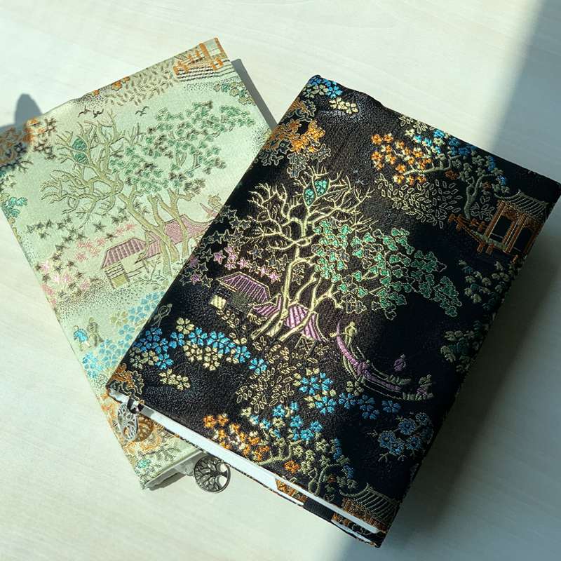 ブックカバー 東洋の風景刺繍ノートカバー