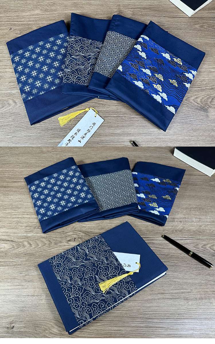 和風藍染風ブックカバーコレクション