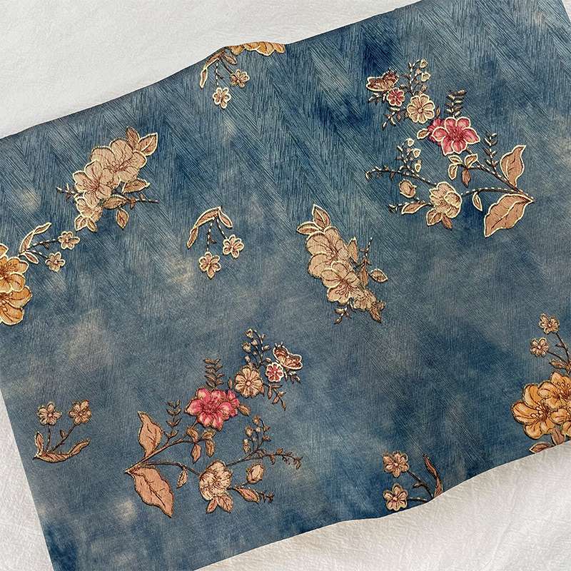花柄刺繍入り洋書風ブックカバー
