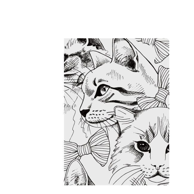 ブックカバー 猫モチーフ 透明ブックカバー